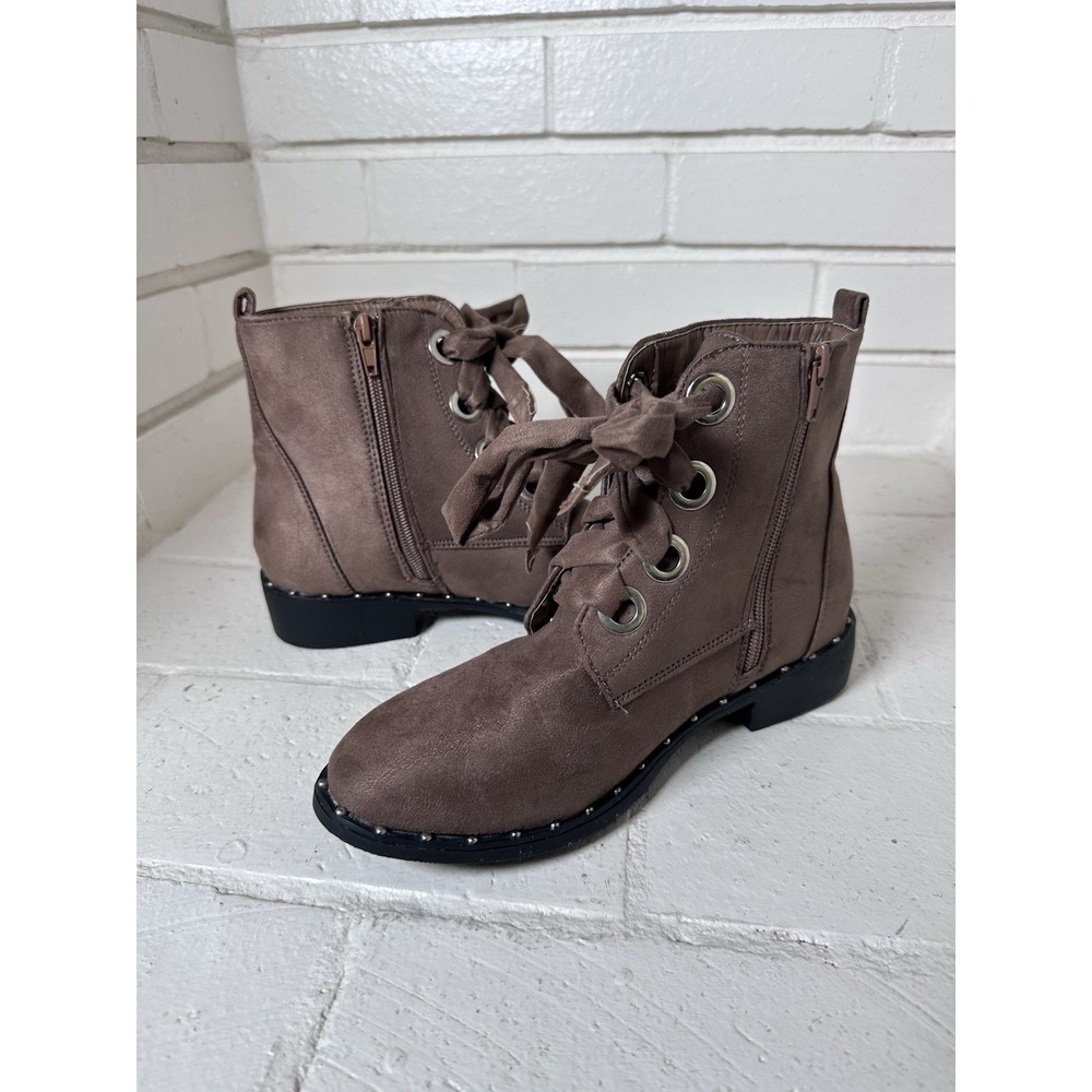 Blue Suede Size 7 Renaissance Brown Lace Up Ankle Boots Fairycore Boho